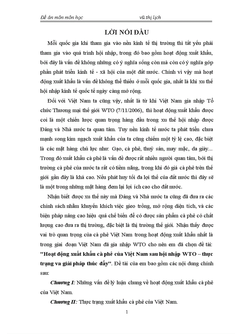 image for page Hoạt động xuất khẩu cà phê của Việt Nam sau hội nhập WTO thực trạng va giải pháp thúc đẩy 1