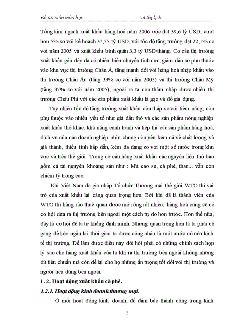 image for page Hoạt động xuất khẩu cà phê của Việt Nam sau hội nhập WTO thực trạng va giải pháp thúc đẩy 1