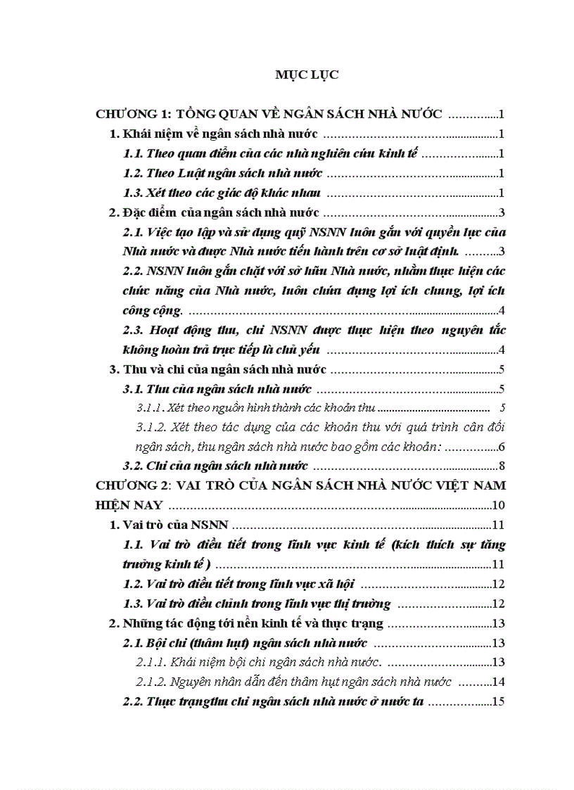 VAi trò của ngân sách nhà nước việt nam hiện nay 1