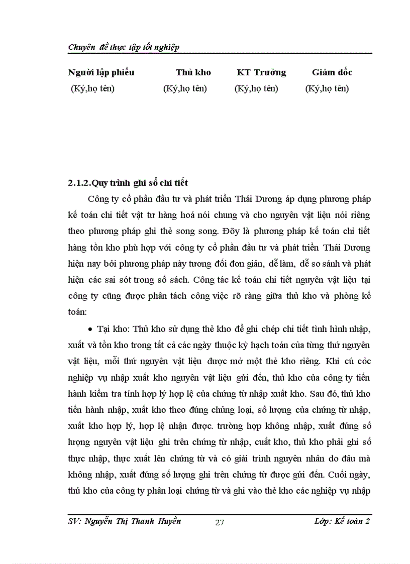 image for page Hoàn thiện kế toán nguyên vật liệu tại công ty cổ phần đầu tư và phát triển Thái Dương 1