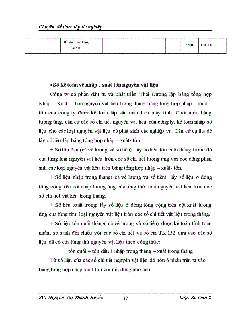 image for page Hoàn thiện kế toán nguyên vật liệu tại công ty cổ phần đầu tư và phát triển Thái Dương 1