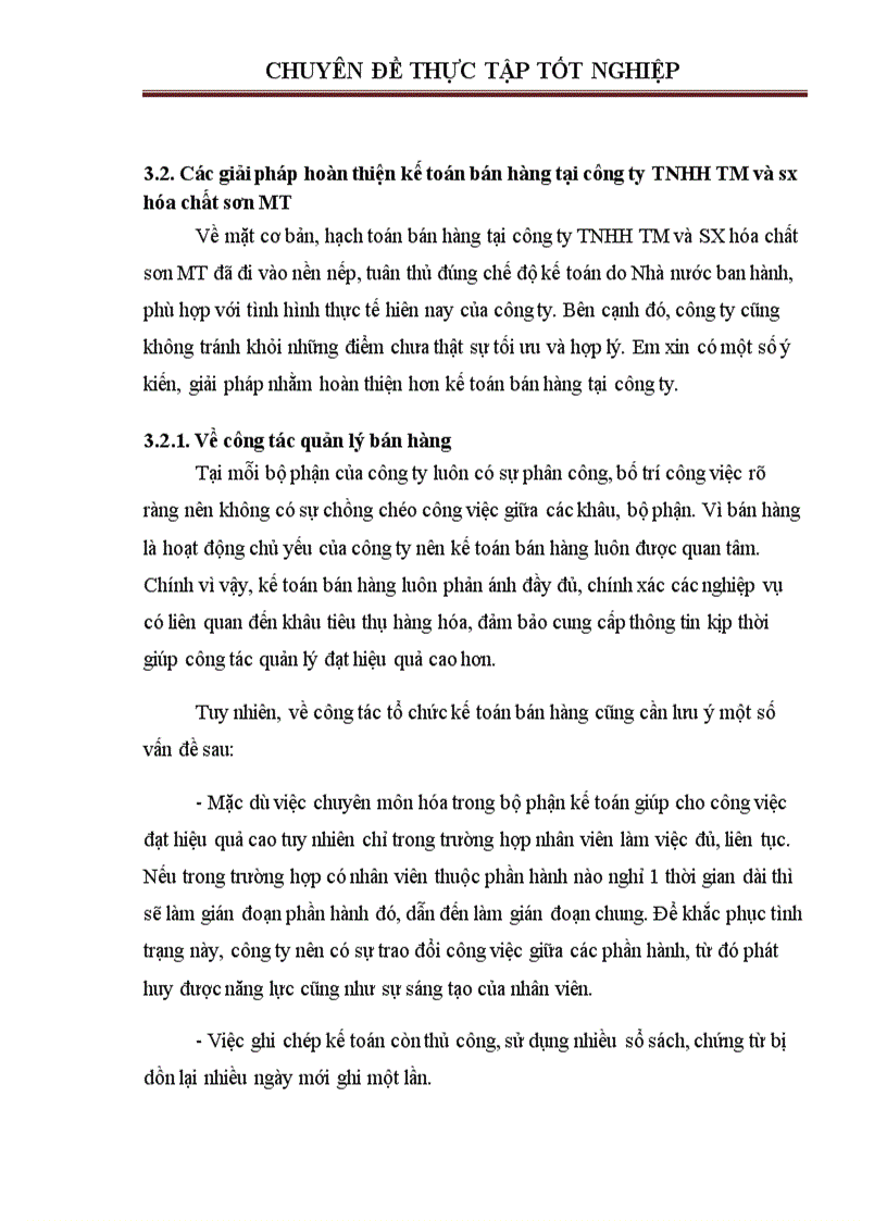 image for page Hoàn thiện kế toán bán hàng tại công ty TNHH thương mại và sản xuất hóa chất sơn MT