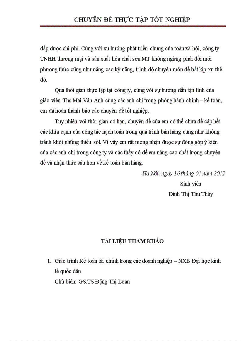 image for page Hoàn thiện kế toán bán hàng tại công ty TNHH thương mại và sản xuất hóa chất sơn MT