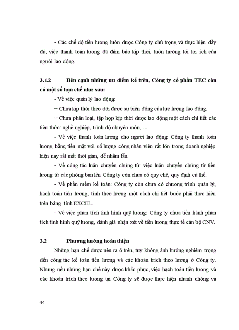 image for page Hoàn thiện kế toán tiền lương và các khoản trích theo lương tại công ty cổ phần TEC 1
