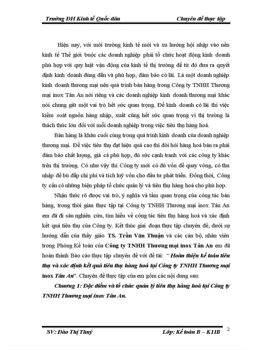 image for page Hoàn thiện kế toán tiêu thụ và xác định kết quả tiêu thụ hàng hoá tại công ty tnhh thương MẠI INOX TÂN AN 1