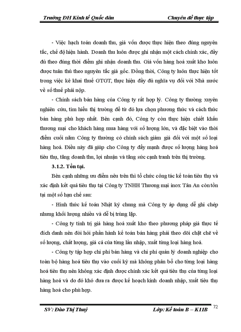 image for page Hoàn thiện kế toán tiêu thụ và xác định kết quả tiêu thụ hàng hoá tại công ty tnhh thương MẠI INOX TÂN AN 1