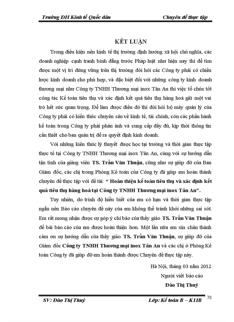 image for page Hoàn thiện kế toán tiêu thụ và xác định kết quả tiêu thụ hàng hoá tại công ty tnhh thương MẠI INOX TÂN AN 1