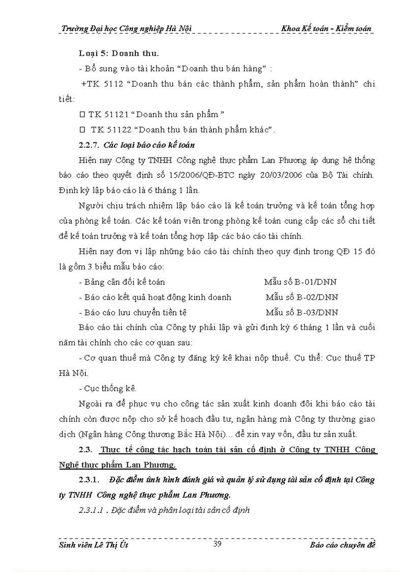 image for page Hoàn thiện kế toán TSCĐ tại Công ty TNHH Công nghệ thực phẩm Lan Phương 1