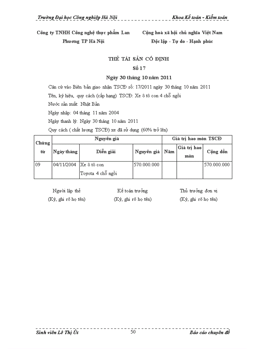image for page Hoàn thiện kế toán TSCĐ tại Công ty TNHH Công nghệ thực phẩm Lan Phương 1