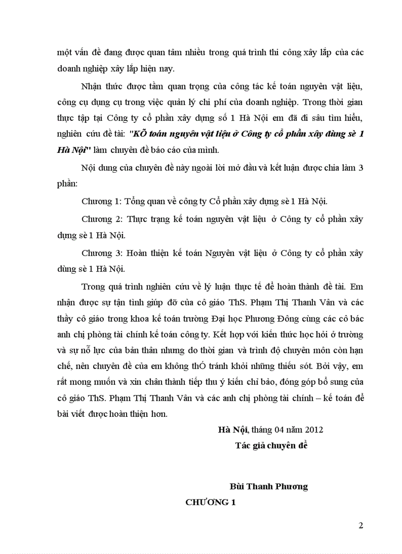 image for page Kế toán nguyên vật liệu ở Công ty cổ phần xây dựng số 1 Hà Nội 1