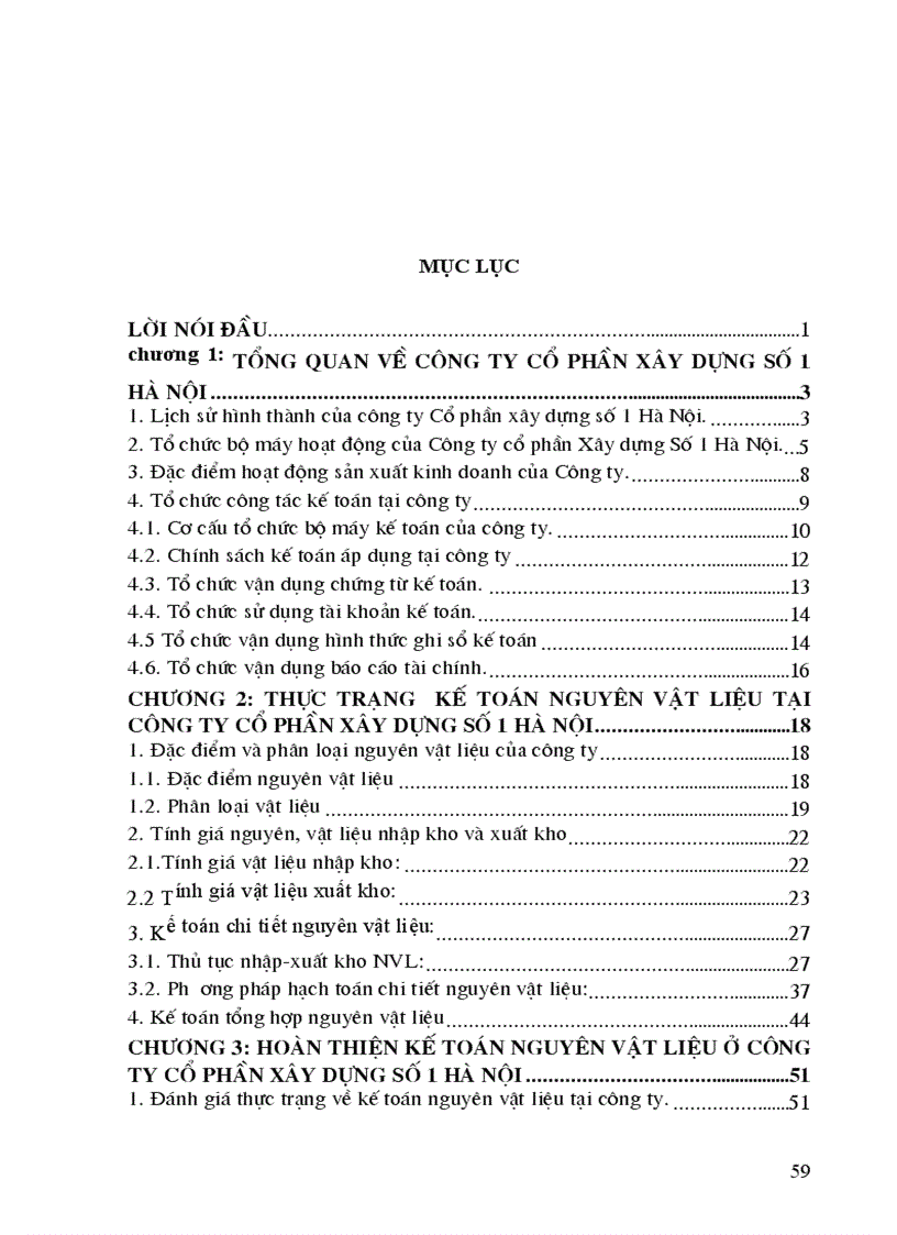 image for page Kế toán nguyên vật liệu ở Công ty cổ phần xây dựng số 1 Hà Nội 1