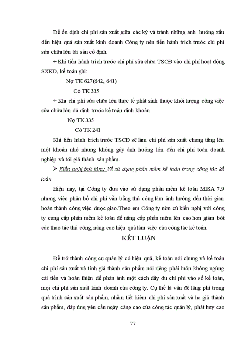 image for page Nhận xét và một số kiến nghị nhằm hoàn thiện công tác kế toán tập hợp chi phí sản xuất và tính giá thành sản phẩm tại Công ty Cp L Q JOTON Hà Nội