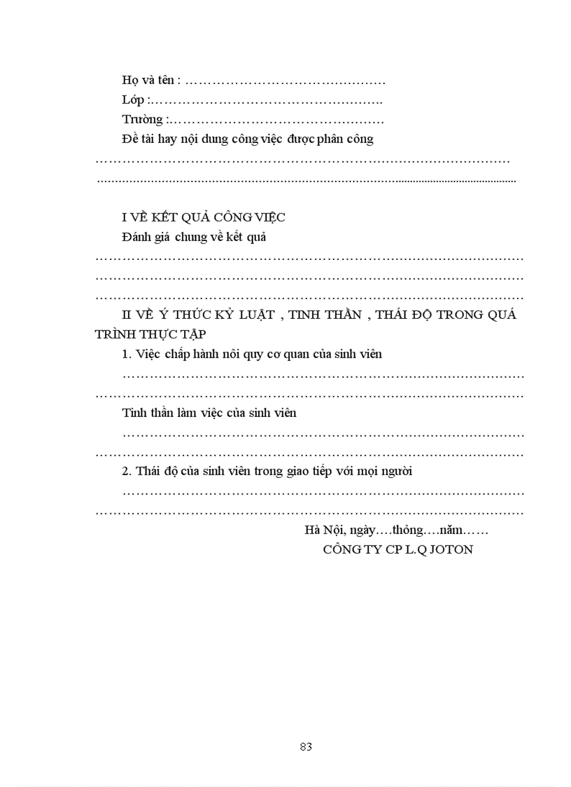 image for page Nhận xét và một số kiến nghị nhằm hoàn thiện công tác kế toán tập hợp chi phí sản xuất và tính giá thành sản phẩm tại Công ty Cp L Q JOTON Hà Nội