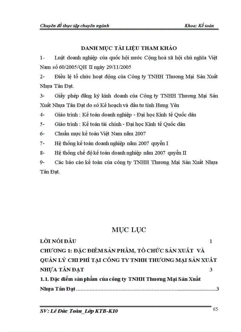 image for page Hoàn thiện kế toán chi phí sản xuất và tính giá thành sản phẩm tại công ty TNHH Thương Mại Sản Xuất Nhựa Tân Đạt 1