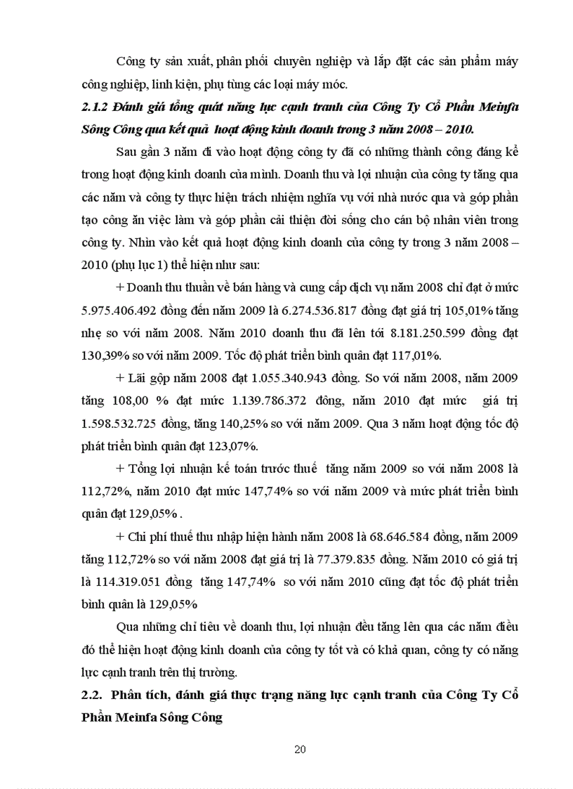 image for page Các giải pháp đề xuất nhằm nâng cao năng lực cạnh tranh của Công Ty Cổ Phần Meinfa Sông Công