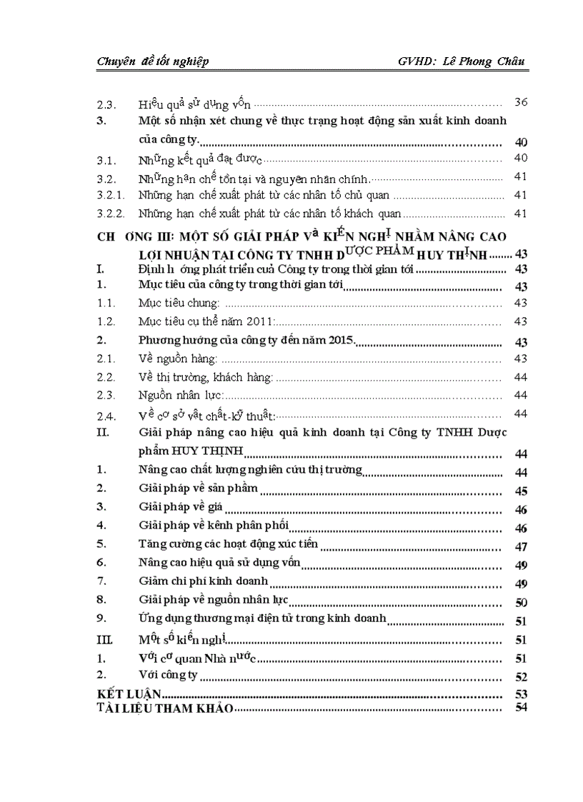 image for page Lợi nhuận và một số biện pháp tài chính nhằm tăng lợi nhuận tại Công ty TNHH Dược Phẩm HUY THỊNH