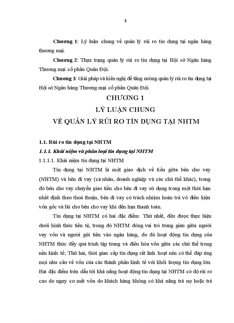 image for page Tăng cường quản lý rủi ro tín dụng tại Hội sở Ngân hàng Thương mại cổ phần Quân đội 1