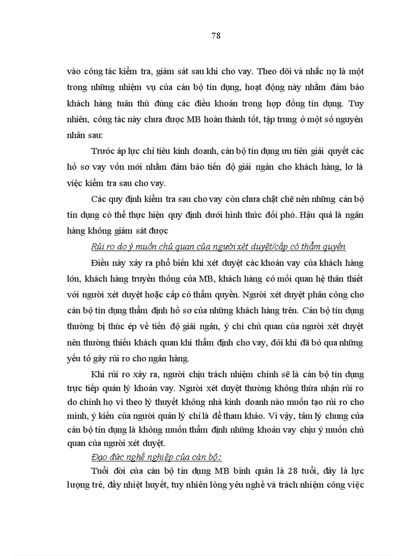 image for page Tăng cường quản lý rủi ro tín dụng tại Hội sở Ngân hàng Thương mại cổ phần Quân đội 1