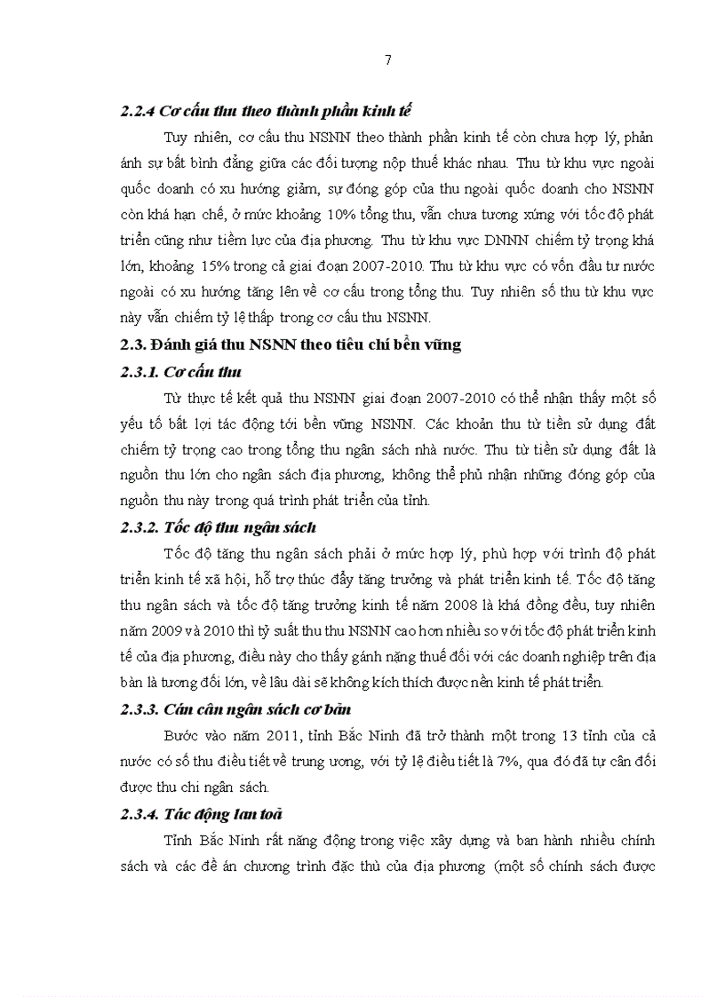 image for page Thực trạng thu ngân sách nhà nước trên địa bàn tỉnh Bắc Ninh giai đoạn 2007 2010