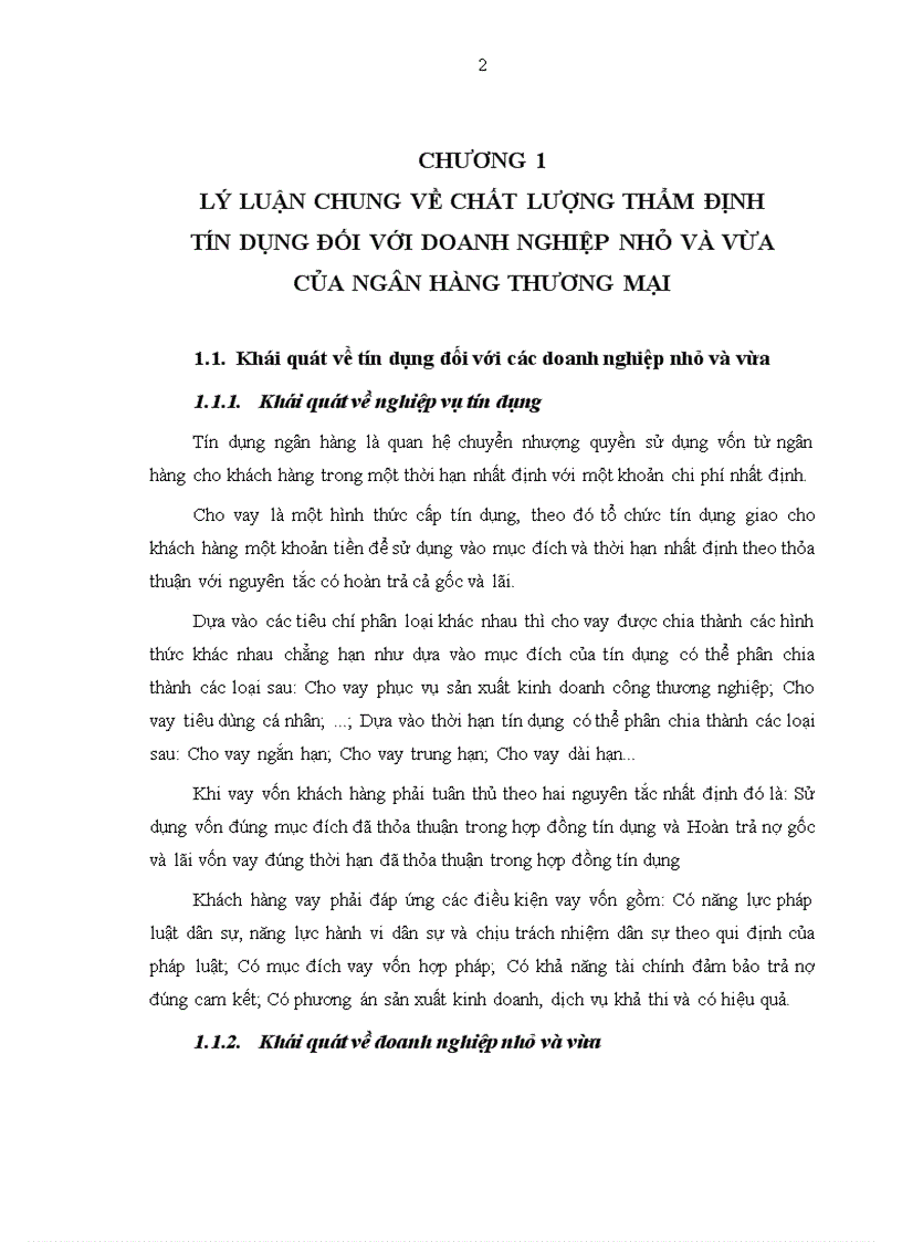 image for page Nâng cao chất lượng thẩm định tín dụng đối với doanh nghiệp vừa và nhỏ tại Ngân hàng TMCP công thương Việt Nam Chi nhánh Hoàng Mai 1