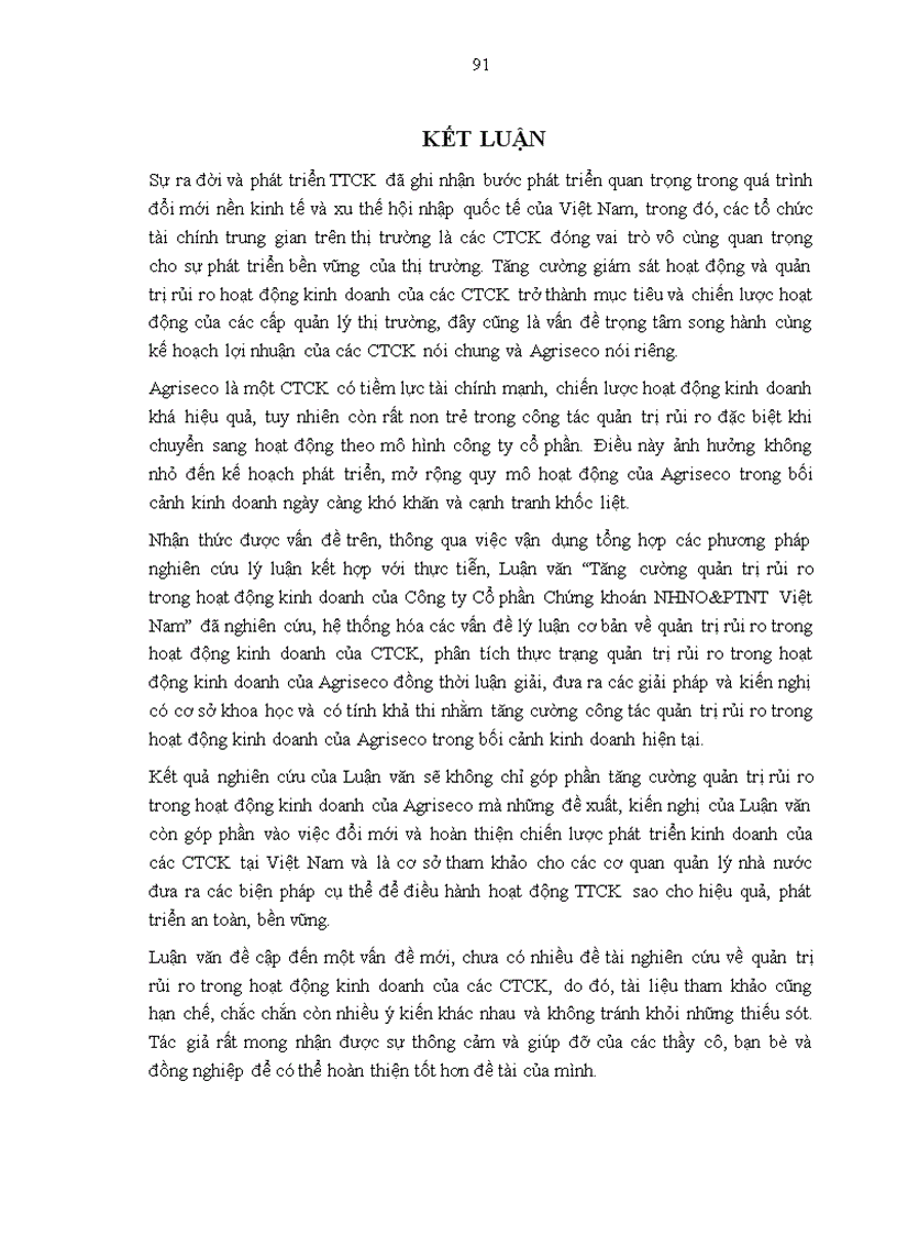 image for page Tăng cường quản trị rủi ro trong hoạt động kinh doanh của Công ty cổ phần Chứng khoán NHNO PTNT Việt Nam