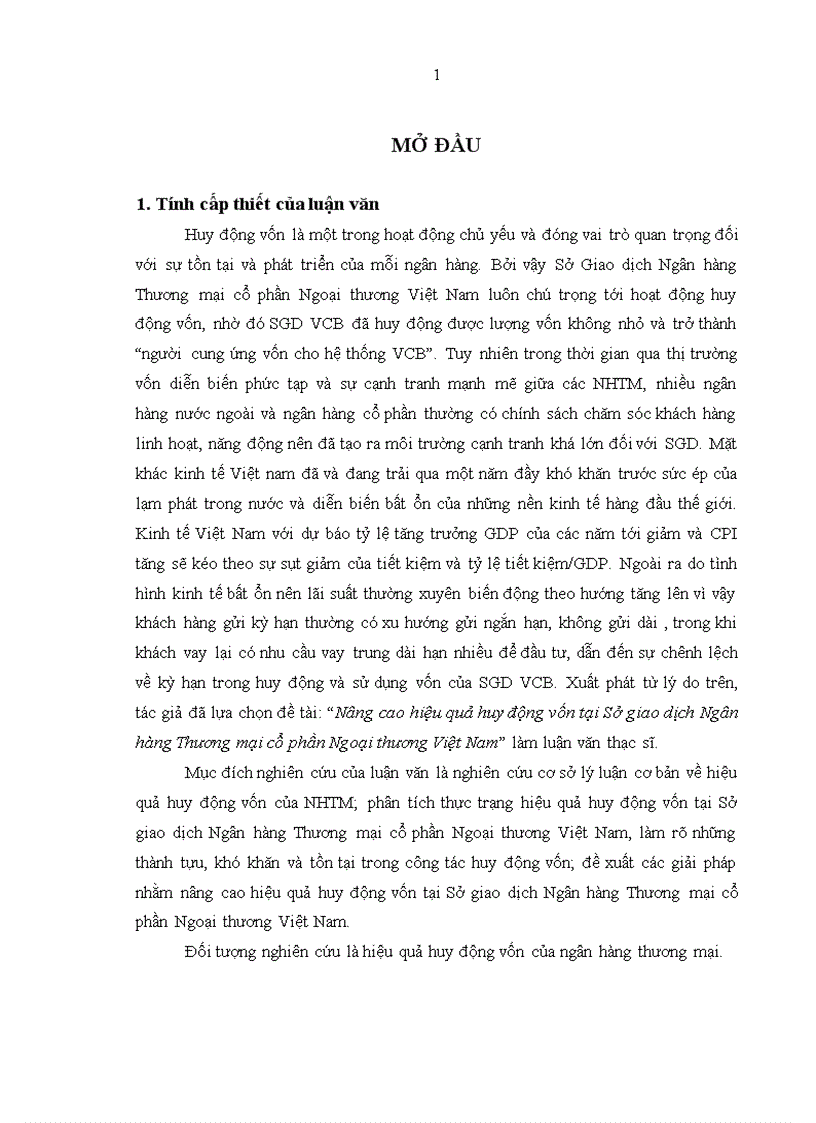 image for page Nâng cao hiệu quả huy động vốn tại Sở giao dịch Ngân hàng Thương mại cổ phần Ngoại thương Việt Nam 1