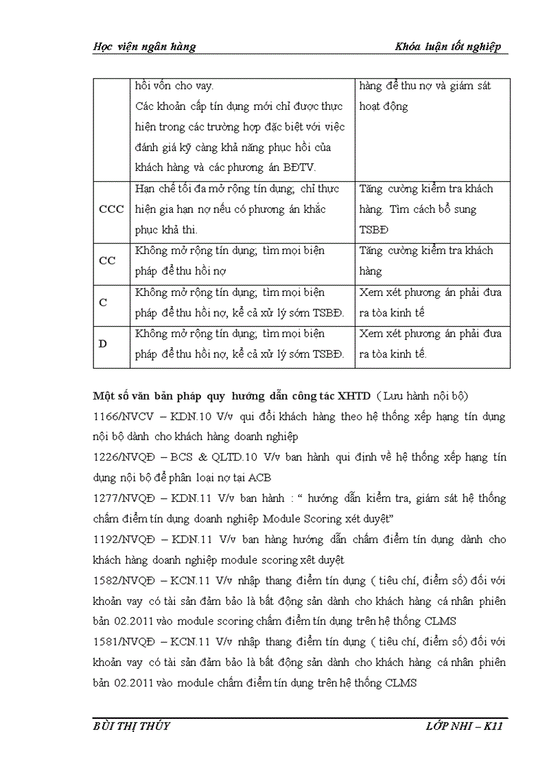 image for page Giải pháp hoàn thiện công tác xếp hạng tín dụng doanh nghiệp vay vốn tại Ngân hàng thương mại cổ phần Á Châu Chi nhánh Cửa Nam