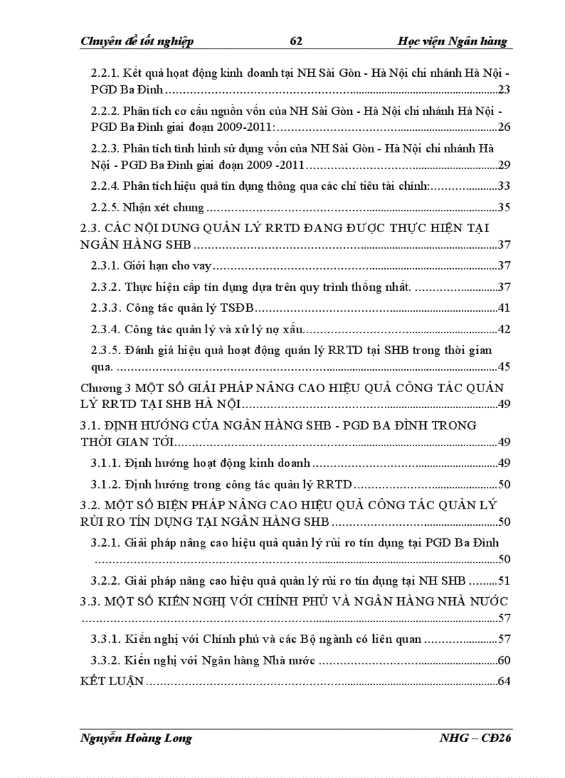 image for page Giải pháp quản lý rủi ro trong hoạt động tín dụng tại ngân hàng TMCP Sài Gòn Hà Nội Phòng giao dịch Ba Đình