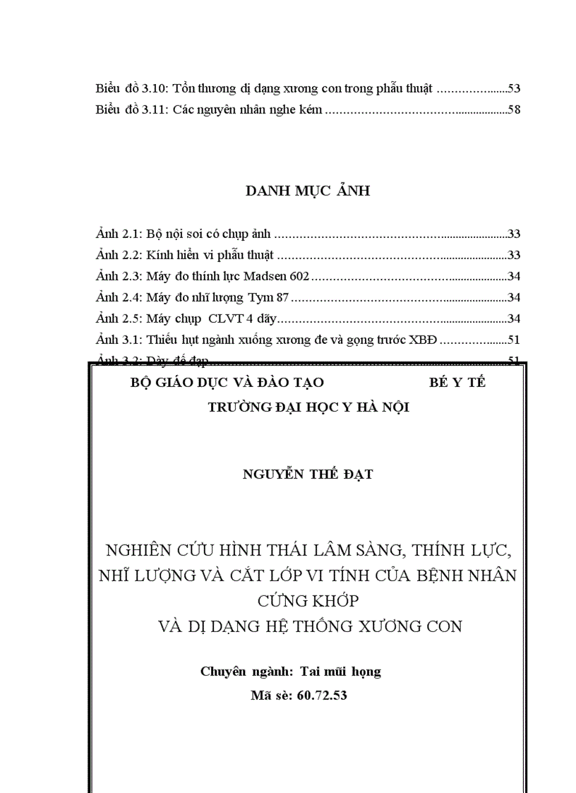 image for page Nghiên cứu hình thái lâm sàng thính lực nhĩ lượng và cắt lớp vi tính của bệnh nhân cứng khớp và dị dạng hệ thống xương con