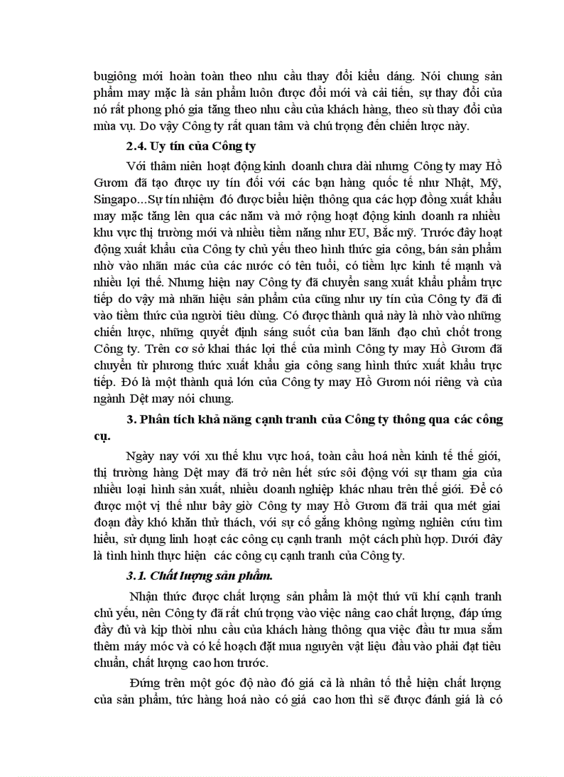 image for page Một số giải pháp nhằm nâng cao khả năng cạnh tranh của Công ty may Hồ Gươm 3