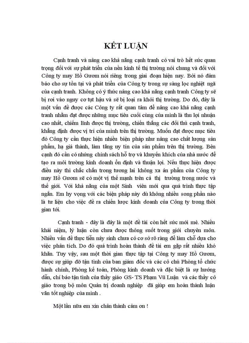 image for page Một số giải pháp nhằm nâng cao khả năng cạnh tranh của Công ty may Hồ Gươm 3