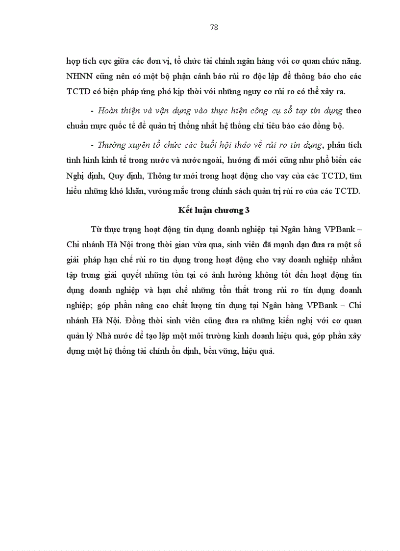 image for page Giải pháp hạn chế rủi ro tín dụng trong cho vay doanh nghiệp tại Ngân hàng Việt Nam Thịnh Vượng Chi nhánh Hà Nội