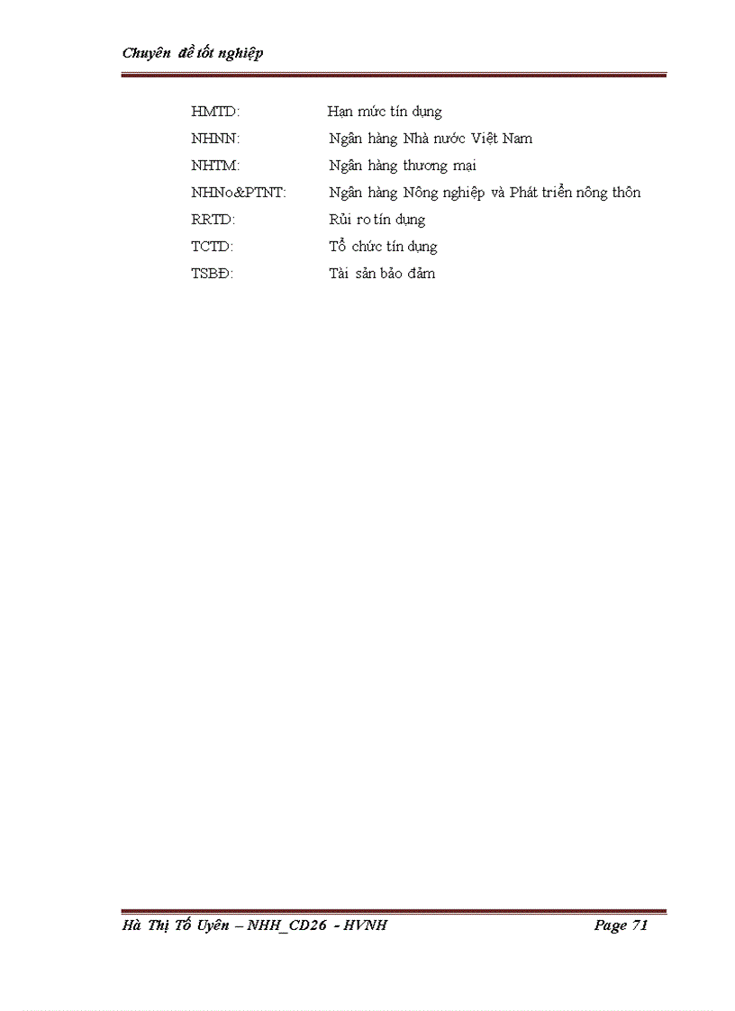 image for page Giải pháp ngăn ngừa và hạn chế rủi ro tín dụng tại Ngân hàng Nông nghiệp và Phát triển Nông thôn Việt Nam Chi nhánh Láng Hạ