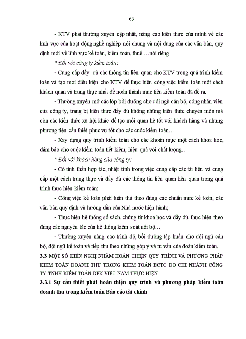 image for page Hoàn thiện quy trình và phương pháp kiểm toán doanh thu trong kiểm toán báo cáo tài chính tại Chi nhánh Công ty TNHH Kiểm toán DFK Việt Nam