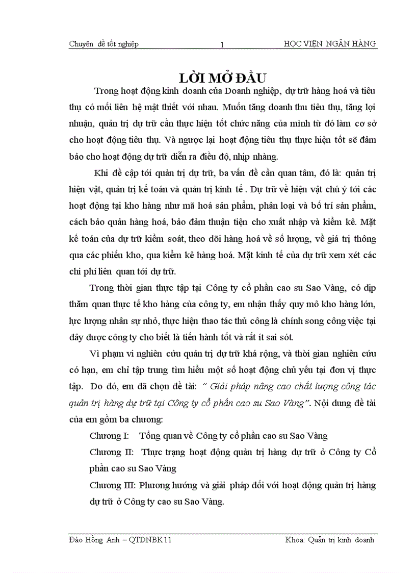 image for page Giải pháp nâng cao chất lượng công tác quản trị hàng dự trữ tại Công ty cổ phần cao su Sao Vàng