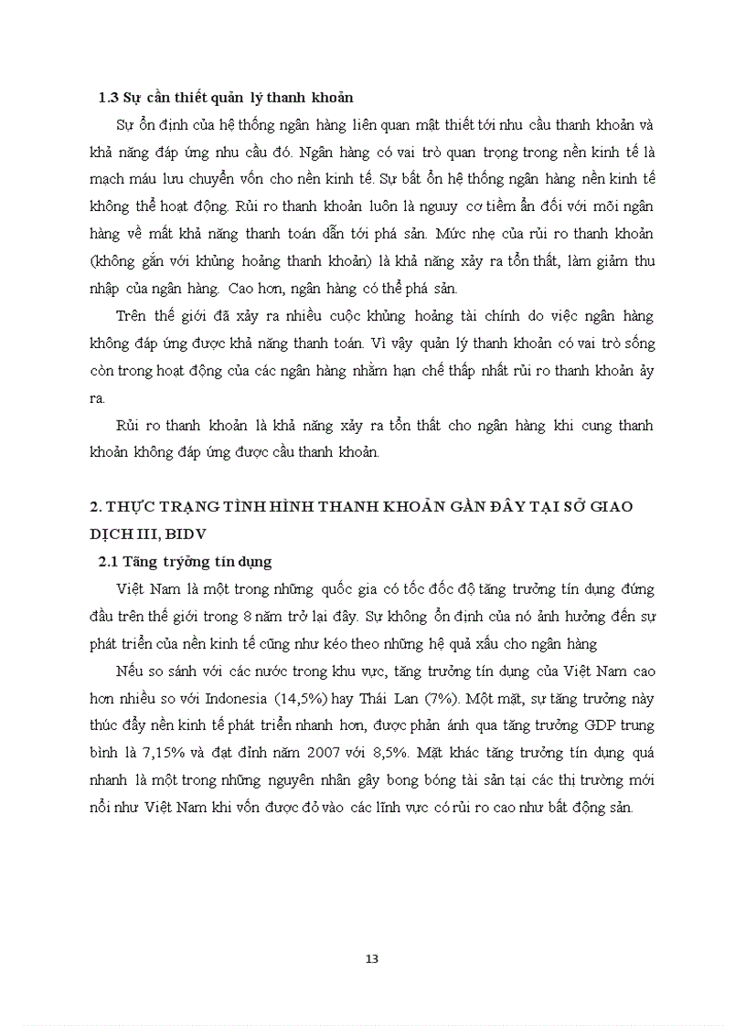 image for page Một số giải pháp tăng cường quản lý thanh khoản tại sở giao dịch iii bidv