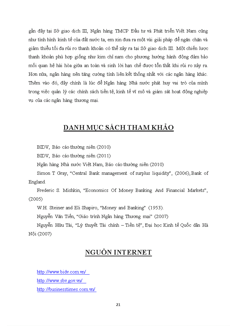 image for page Một số giải pháp tăng cường quản lý thanh khoản tại sở giao dịch iii bidv