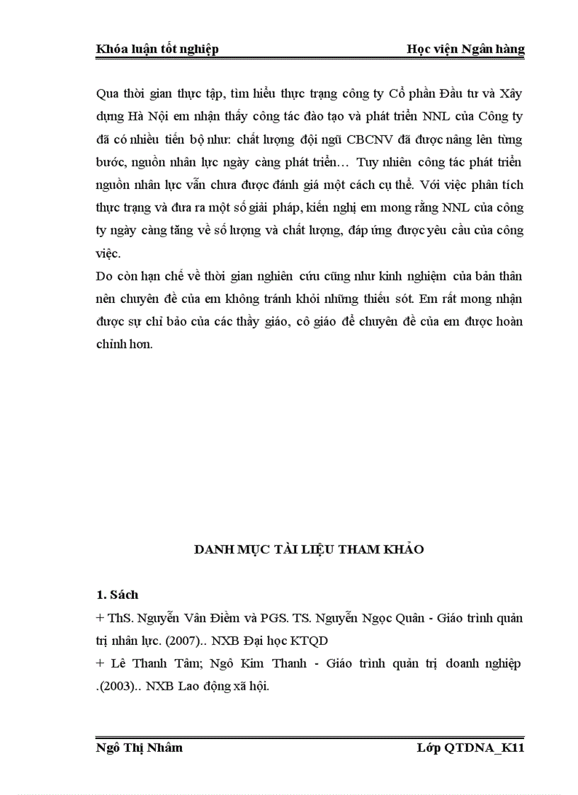 image for page Đào tạo và phát triển Nguồn nhân lực tại Công ty CP Đầu tư và Xây dựng Hà Nội