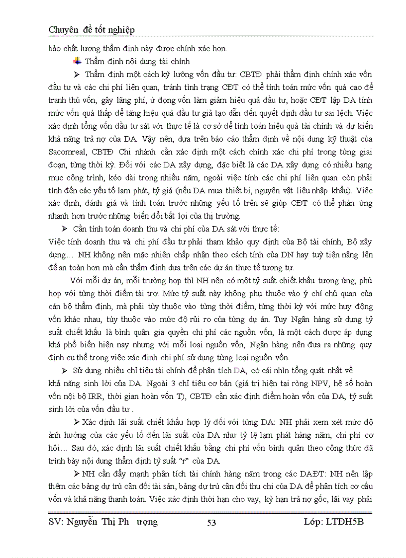 image for page Hoàn thiện công tác thẩm định dự án đầu tư vay vốn tại Ngân hàng Thương mại cổ phần Sài Gòn Thương Tín Sacombank chi nhánh Thăng Long