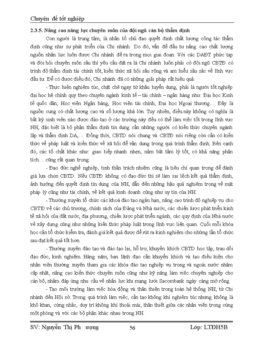 image for page Hoàn thiện công tác thẩm định dự án đầu tư vay vốn tại Ngân hàng Thương mại cổ phần Sài Gòn Thương Tín Sacombank chi nhánh Thăng Long