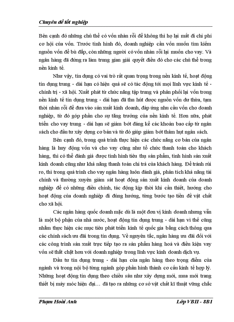 image for page Nâng cao chất lượng tín dụng trung và dài hạn tại chi nhánh NHNo PTNT Tràng An