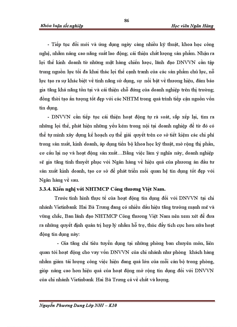 image for page Giải pháp mở rộng tín dụng đối với doanh nghiệp vừa và nhỏ của Ngân hàng thương mại cổ phần Công Thương Chi nhánh Đông Hà Nội