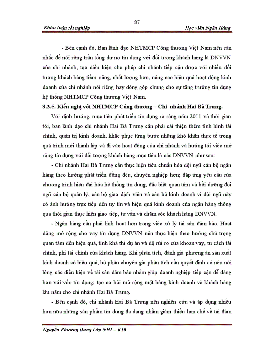 image for page Giải pháp mở rộng tín dụng đối với doanh nghiệp vừa và nhỏ của Ngân hàng thương mại cổ phần Công Thương Chi nhánh Đông Hà Nội