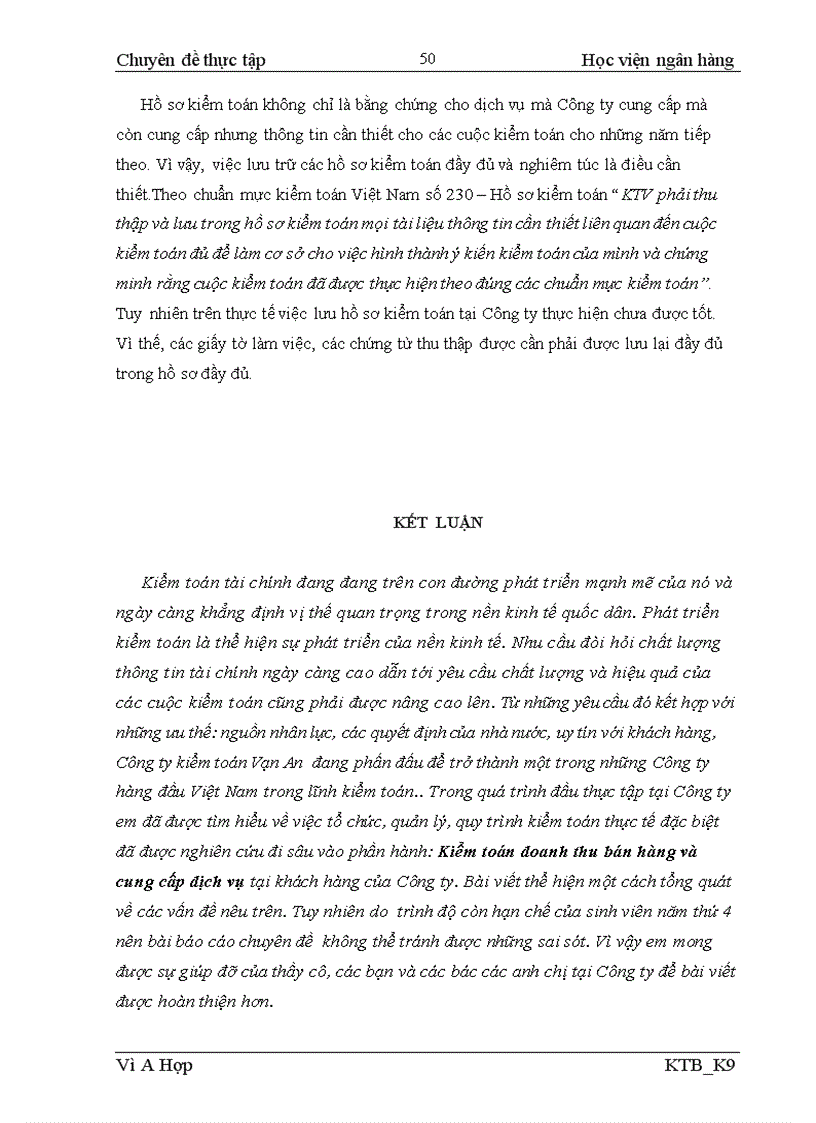 image for page Hoàn thiện kiểm toán khoản mục doanh thu bán hàng và cung cấp dịch vụ trong kiểm toán Báo cáo tài chính do Công ty TNHH tư vấn kiểm toán Vạn An chi nhánh Hà Nội BVACA thực hiện