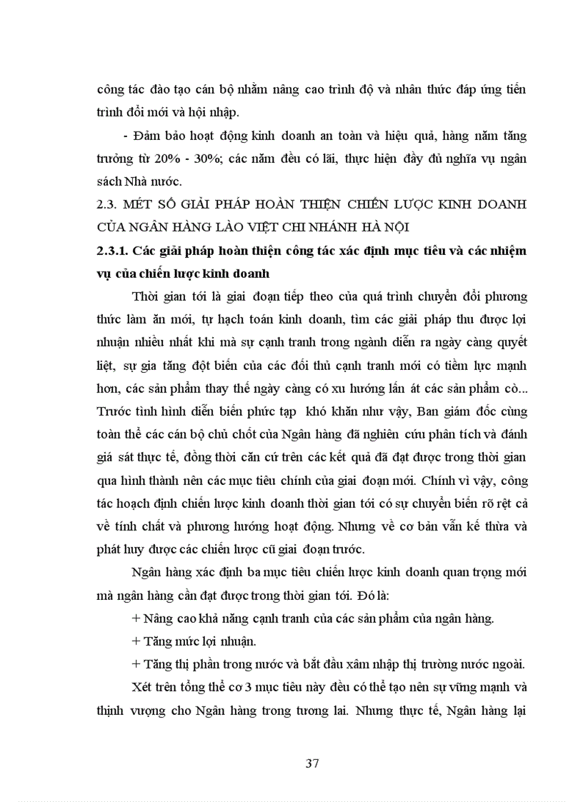 image for page Hoàn thiện chiến lược kinh doanh tại ngân hàng Lào Việt chi nhánh Hà Nội 1