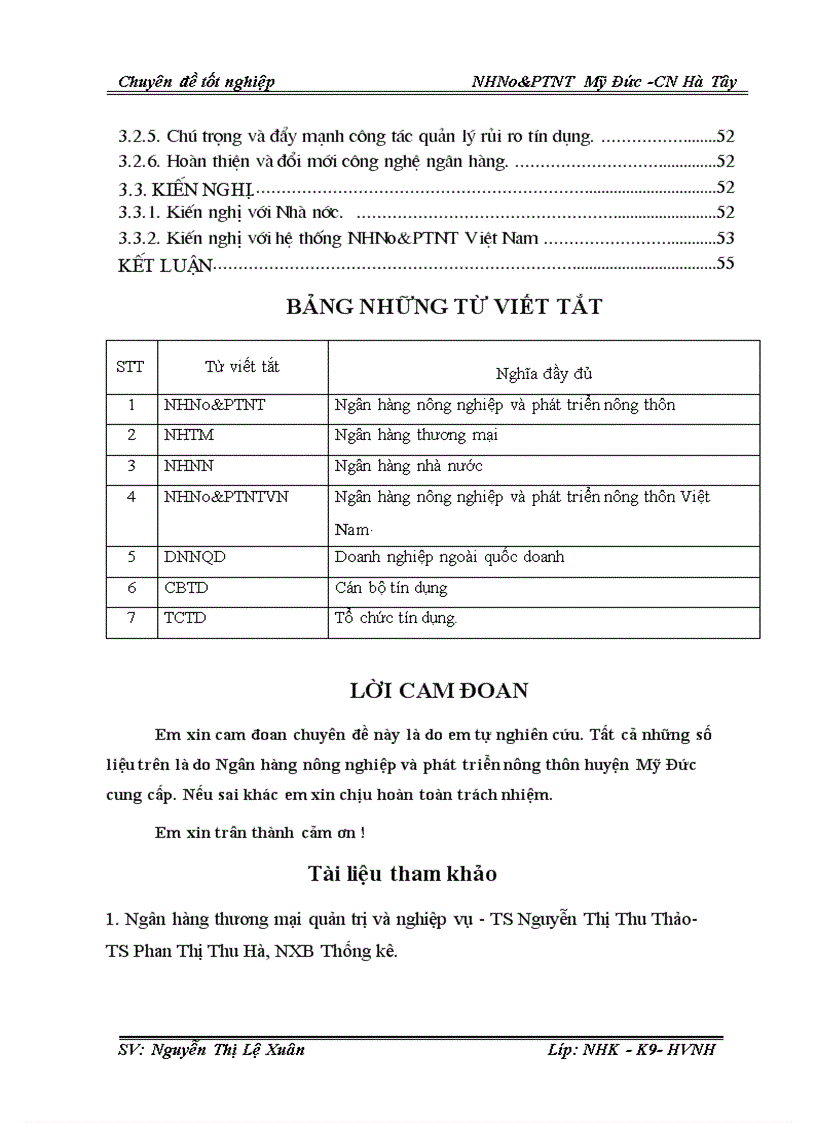 image for page Giải pháp nâng cao chất lượng tín dụng trung và dài hạn tại Chi nhánh NHNo PTNT Mỹ Đức
