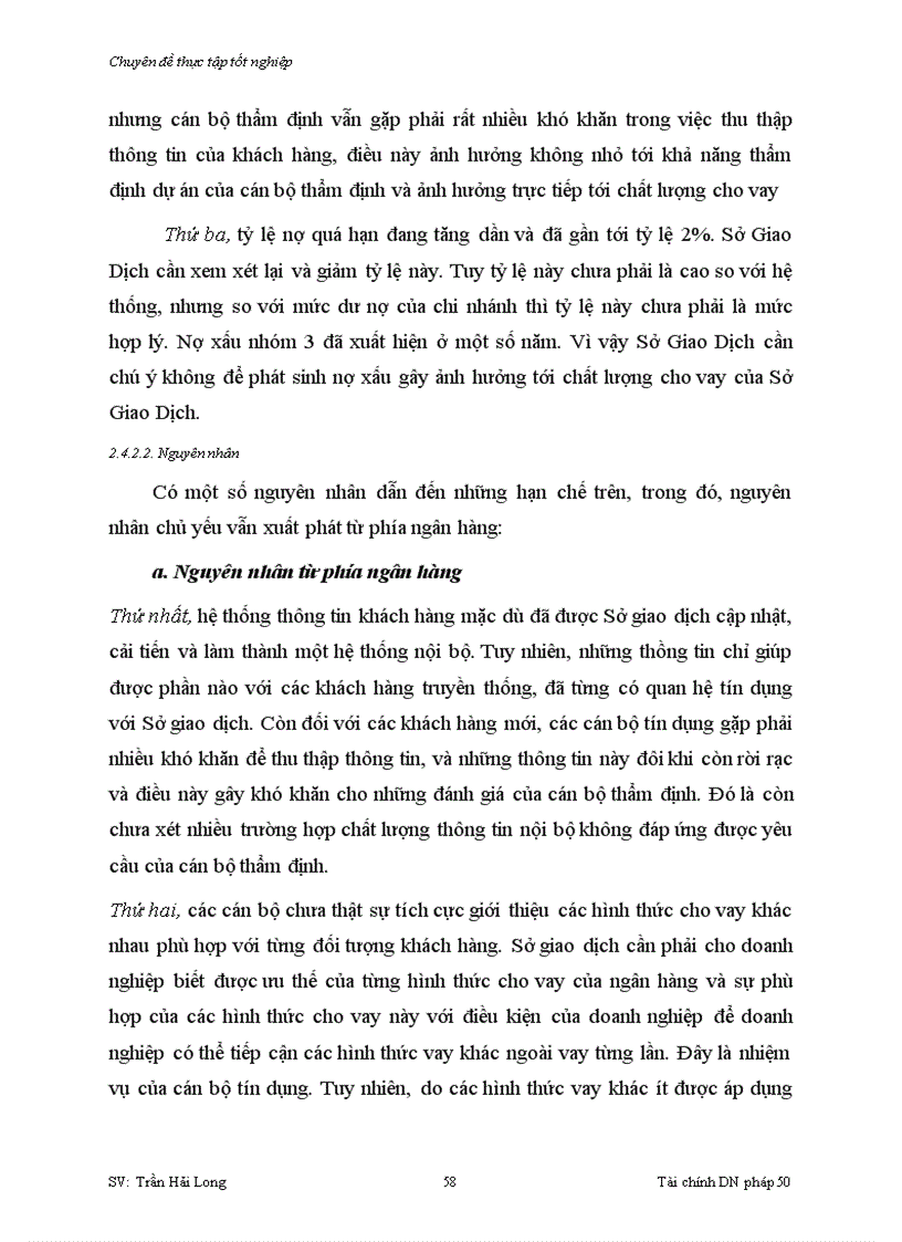 image for page Giải pháp nâng cao chất lượng cho vay đối với doanh nghiệp vừa và nhỏ tại Sở Giao Dịch Ngân hàng thương mại cổ phần Quân Đội