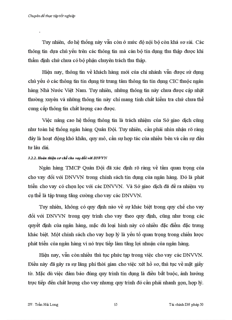 image for page Giải pháp nâng cao chất lượng cho vay đối với doanh nghiệp vừa và nhỏ tại Sở Giao Dịch Ngân hàng thương mại cổ phần Quân Đội