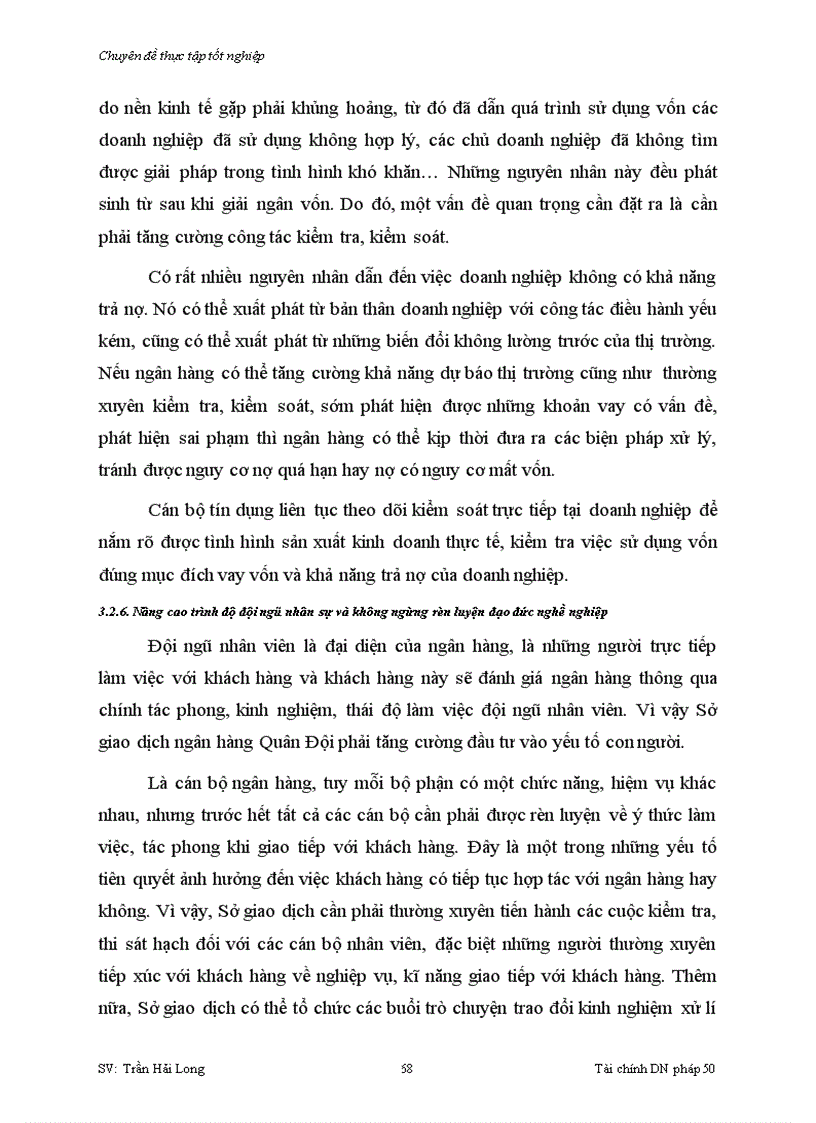 image for page Giải pháp nâng cao chất lượng cho vay đối với doanh nghiệp vừa và nhỏ tại Sở Giao Dịch Ngân hàng thương mại cổ phần Quân Đội