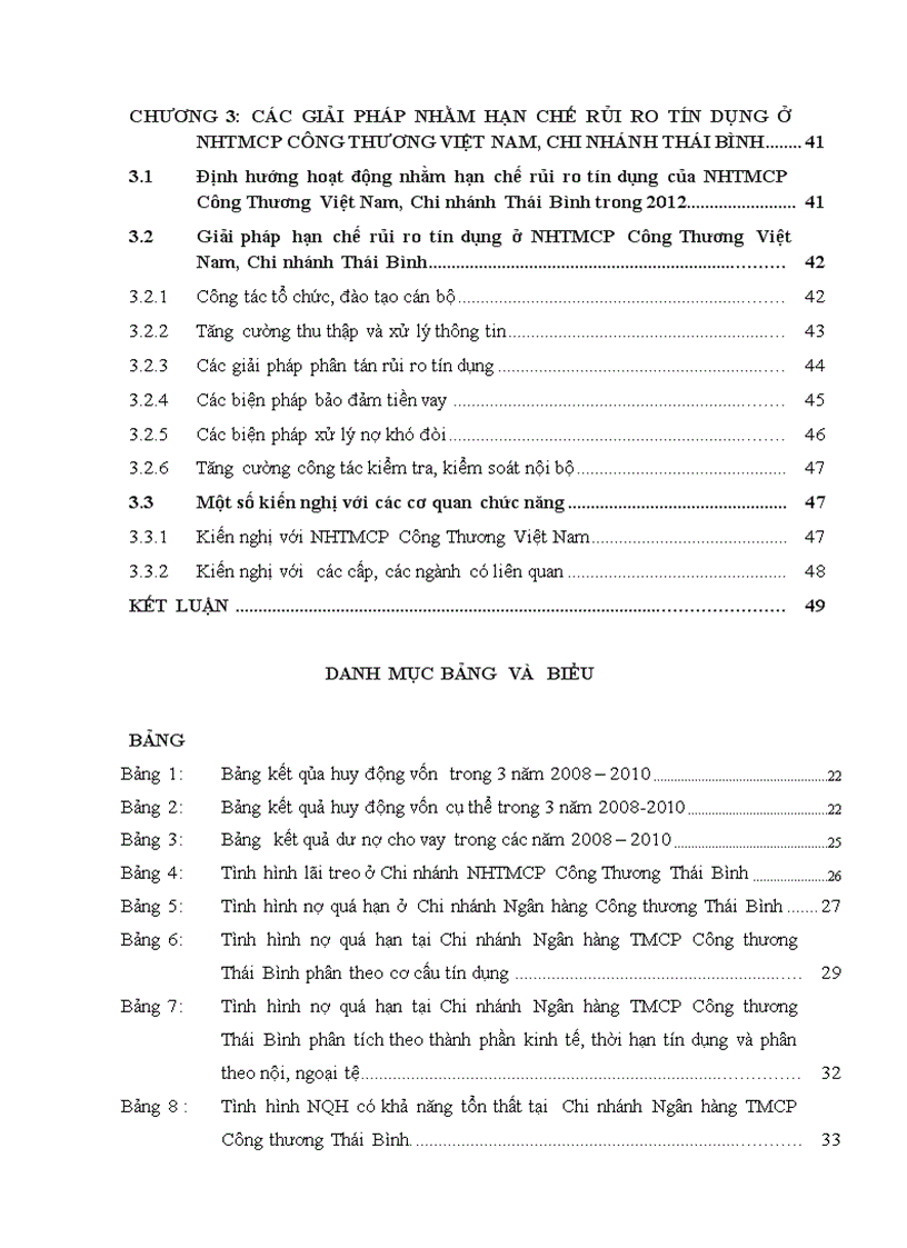 image for page Giải pháp hạn chế rủi ro tín dụng tại Ngân hàng TMCP Công Thương Việt Nam Chi nhánh Thái Bình
